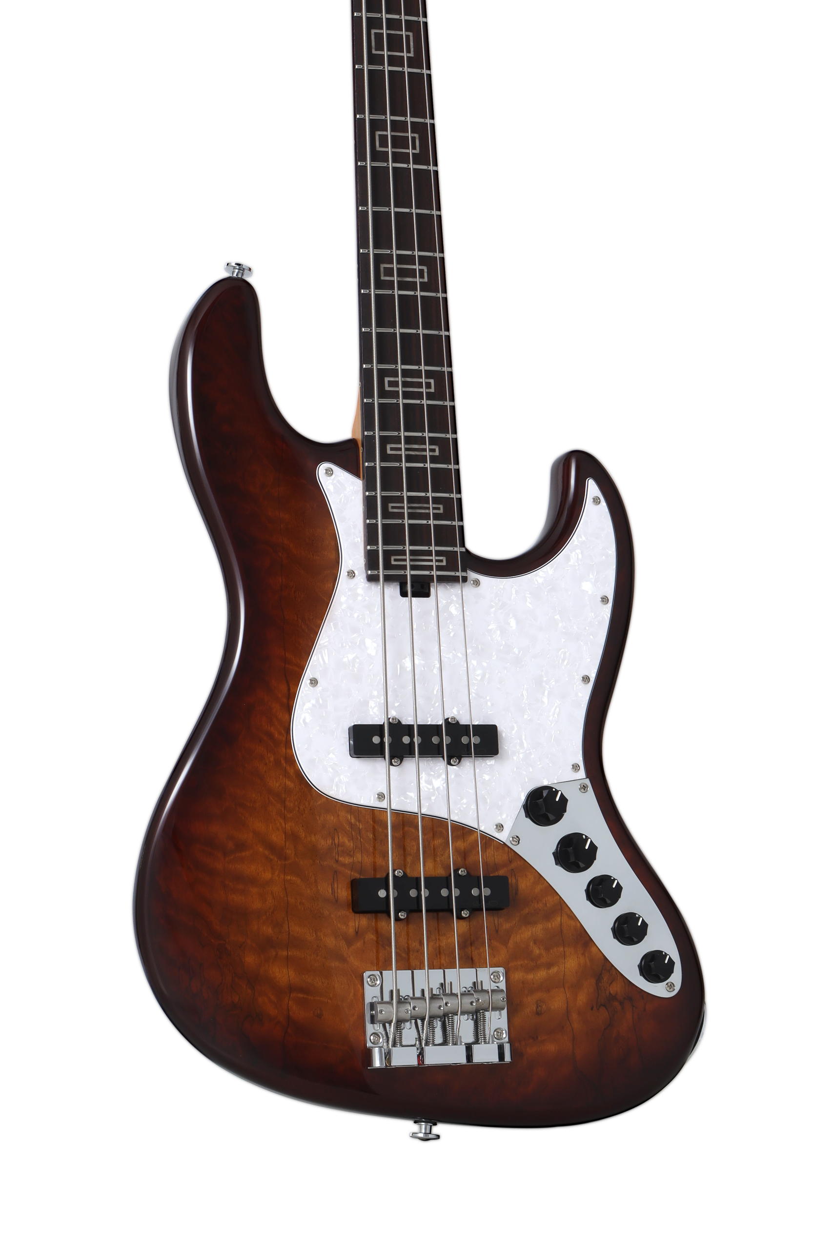 KJB-Deluxe Pro Q-R Act Bass Honey Tea Sunburst